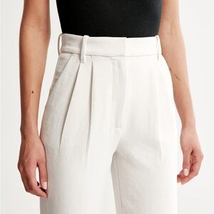 NWT white wide leg trouser pants size XS